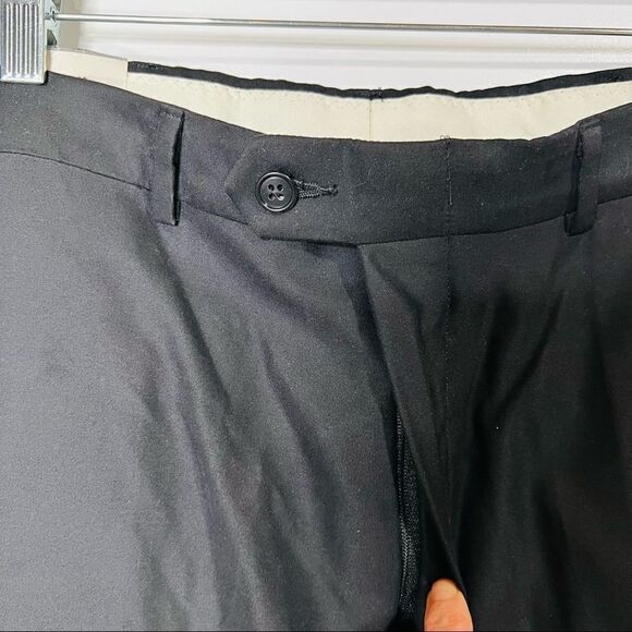 Haggar Black Label Black Pants Classic American Fit Plain Front NWT! - Picture 5 of 8